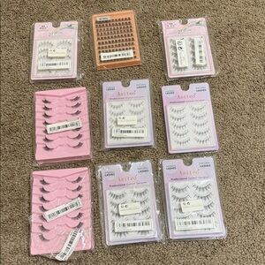 AND Pink False Eyelashes Set